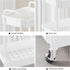 4 Tier Rolling Utility Cart with Drawer, Plastic Storage Organizer Rolling Carts with Wheels Handles Hanging Cups Hooks