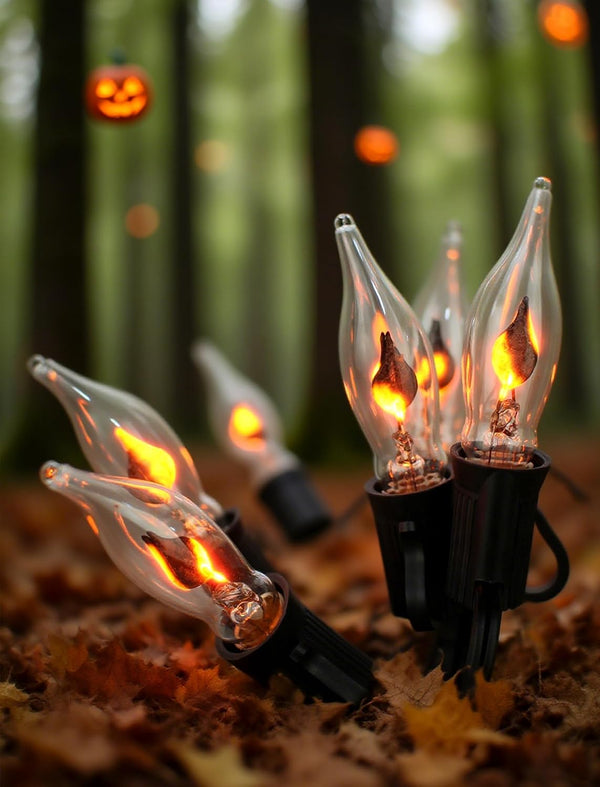 Adirxon 50Ft Heavy-Duty Outdoor String Lights with 25 Flame Effect Bulbs | Waterproof