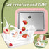 EL EastLane 2 Ice Cream Roller Maker Kit with a Bear Bowl and Scrapers, Instant Rolled Ice Cream Tray Freezy Bake at