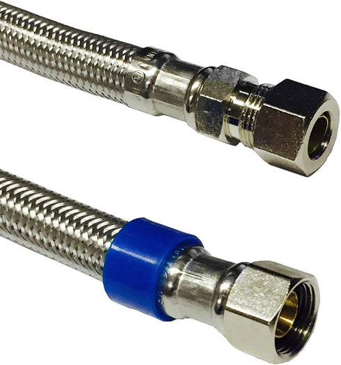 LASCO 10-0512 Braided Stainless Steel Supply Line with 3/8-Inch Male Compression and 3/8-Inch Female Compression by LASCO