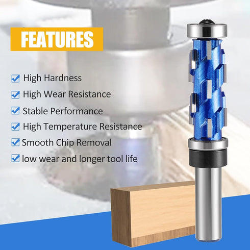 1/2 Inch 3/4" 1-3/4" Trimming Flush Trim Router Bit Shank, Cutting Dia Spiral Up Down Double Bearings, Length Template