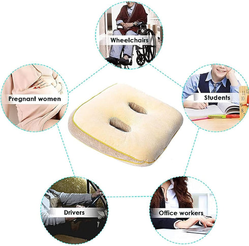 ZWDYY Car,Pink,40 35 7cm Office Cushion for Butt and Back,Beautiful Buttocks Cushion Orthopedic Seat Cushion Memory