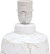 LT1171-OFF 13.78" Simple Designs Chic Glow Marble Inspired Concrete Table Lamp with Fabric Shade, for Bedroom, Office