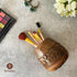 Mie Creations Designer Pencil Holder for Desk, Wooden Paintbrush Cup, Cute Makeup Brush Organizer, Brown