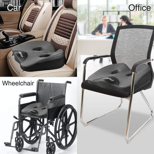 Pillow,100% Wheelchair,Tailbone LOUTYTUO Seat Cushion Memory Foam and Washable Cover,for Office Chair,Car Seat