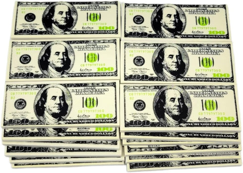 Realistic Looking $100 Bill Erasers (36 Pack), Almost 3" x 1.25" Rubber for School Student Incentive