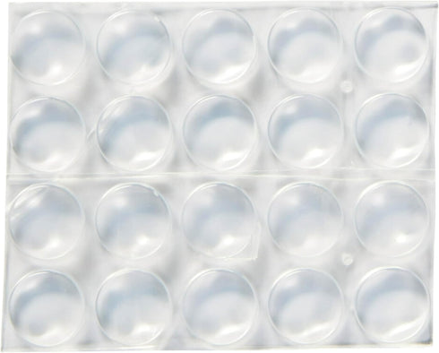 Scotch Clear Adhesive Bumper Pads, 20 PCS, Self-Stick Rubber Pads 1/2" Round, Transparent, Sound Dampening