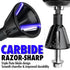 Deburring External Chamfer Tool with Tungsten Carbide Blade, Quick Release Hex Shank, Fits 3/16" to 1"