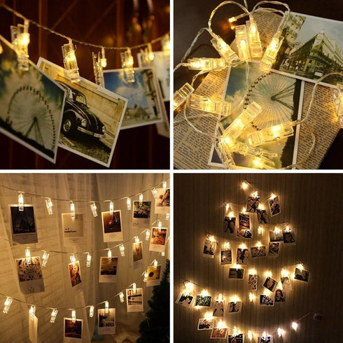 40 8 LiyuanQ LED Photo Clip String Lights with Remote, Modes Indoor Fairy String Lights for Hanging Photos Pictures