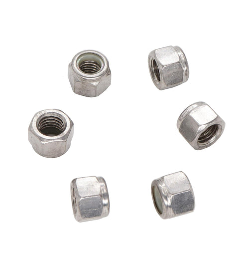 binifiMux 50pcs 1/4-20 Inch 304 1/4" Nylon Inserted Self Locking Nuts - Stainless Steel, Nylock Nuts for Furniture