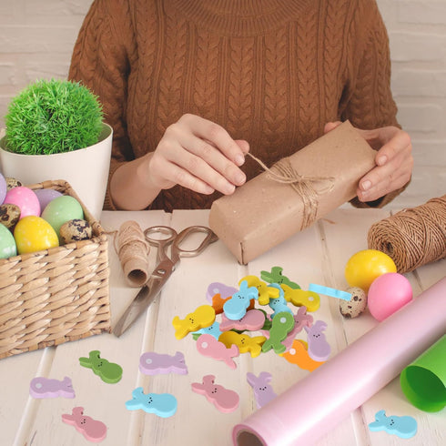 Whaline 120Pcs Double-Sided Colorful Bunny Mini Erasers, Rabbit Shaped Pencil Erasers for Easter Spring Party Favors