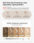 2000mAh 3 180 Foldable Desk Lamp, Rechargeable Portable LED Light with Adjustable Brightness, Rotatable Eye-Caring Mini
