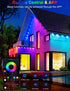 50Ft 30 209 IP67 CCILAND Permanent Outdoor Lights, LED Eternity RGB&IC Smart Eaves Lights with Remote App Scene Modes