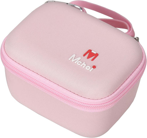 Mchoi Hard Case for Phomemo P12/P12 Pro Label Maker & Tapes, Waterproof Shockproof Protective Case (Pink)