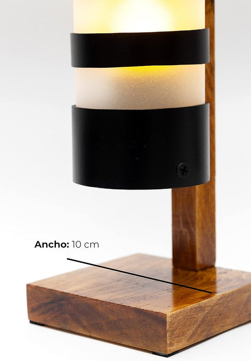 Desk Lamp for Bedside Table with 1 Watt Yellow LED Bulb, Handmade Nightstand Lamp for Bedroom