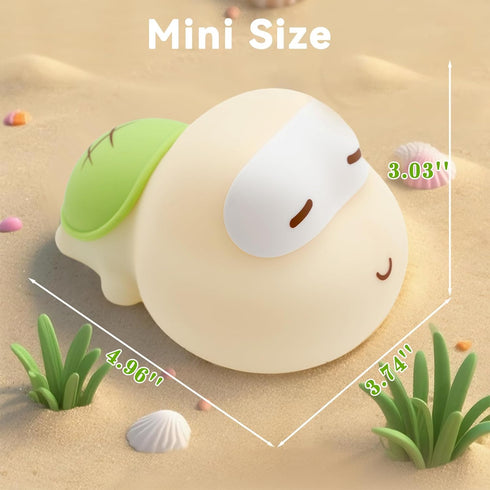 3 Big Head Turtle Night Light, Cute Anime Turtles Lamp with Timer, Levels Touch Dim Baby Night Light for Nursery