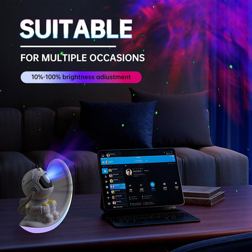 CGG Moon lamp Star Projector Galaxy Night Light,Astronaut Starry Nebula Ceiling LED Lamp with Timer and Remote, Gift