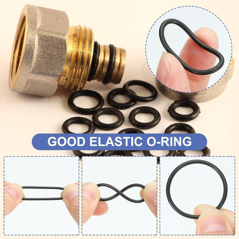 MECCANIXITY FKM O-Ring 0.39" OD, 0.24" ID, Pack of 25 Fluorine Rubber Sealing Gasket Washer for Plumbing