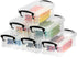 OGANAZI 6 PCS Clear Plastic Crayon Boxes with Snap Lids, Small Crayon Storage Box Stackable Crayon Container Box
