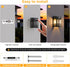 4 Pack 3 IP65 btfarm Solar Fence Lights, Motion Sensor Lights Outdoor, Lighting Modes Dusk to Dawn Solar Deck Lights