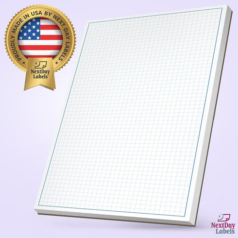 Graph Paper Pad for Blueprint Drawings, 8.5x14 Quadrille Grid Paper, 50 Sheets (5-Pack)