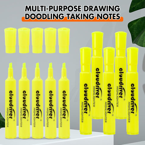 cloudriver Highlighters Bulk Pack of 78, Yellow Highlighter, Chisel Point, Quick Drying Ink, Suitable for Classroom,