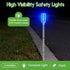 Kiinfendly 5 PCS Solar Driveway Markers, Solar Powered Driveway Lights on Poles, Outdoor Landscape Reflectors for Snow