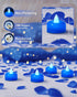 24 Pack Amagic Blue Flameless LED Tea Lights Candles Battery Operated, Electric Fake Tealight Candles for Wedding