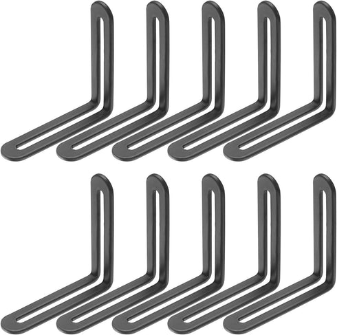 PATIKIL 10 Pcs Metal L-Shape Brackets, 80mm x 80mm (3.15"x3.1") 90 Degree