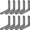 PATIKIL 10 Pcs Metal L-Shape Brackets, 80mm x 80mm (3.15"x3.1") 90 Degree