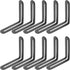 PATIKIL 10 Pcs Metal L-Shape Brackets, 80mm x 80mm (3.15"x3.1") 90 Degree