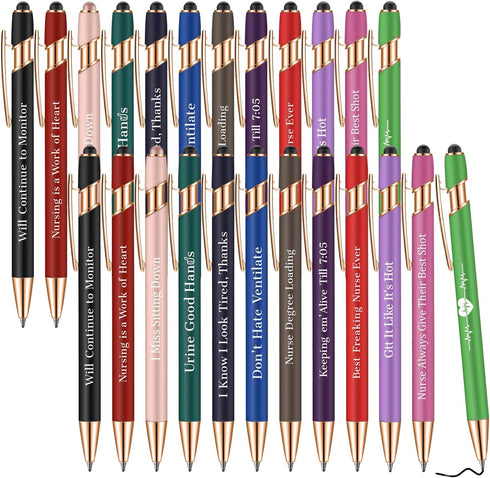 Nurse Gift Pens, 24 Pcs Cute Saying Pens for Nursing Students, Coworkers, Friends, Nurses Week