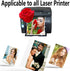4x6 inch 4R 157gsm, 100 Glossy Laser Photo Paper - Sheets, Double-Sided Premium Coated Paper for Laser Printers, Ideal