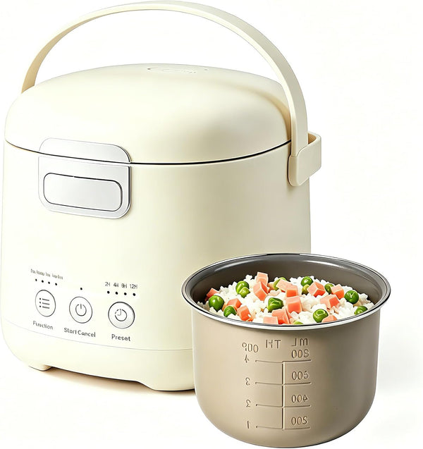 Thousandaynight Rice Cooker Small Mini Rice Cooker 2 Cups Uncooked 1.2 Quarts Portable