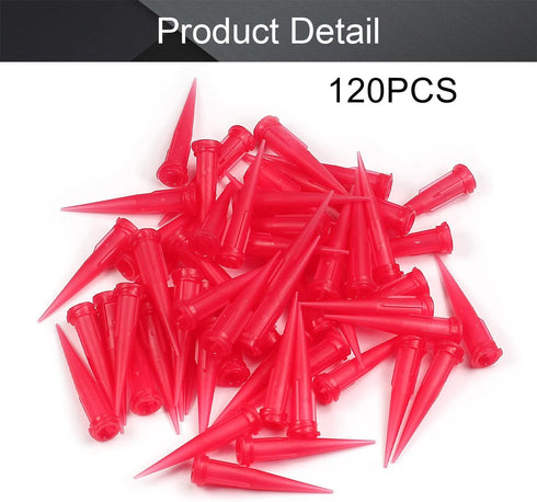 Utoolmart Industrial Blunt Tip Tapered Dispensing Fill Needle, 25ga Red, 120pcs