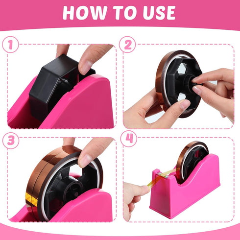 Kosiz 20 Pcs Heat Tape Dispenser Set with Gloves, Multi Size Heat Tape for Sublimation, Nonskid Base