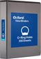 Oxford 1.5" Round Ring Binders, View Binder with Covers on 3 Sides, Non-Stick, PVC-Free, Black, 350 Sheet Capacity