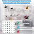 Roowest 60 Pcs Pegboard Cups Set, Wall Organizer with Hooks and Loops for Office Storage, Garage, Craft Workshop, White