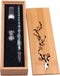 Vintage Handmade Glass Dip Pen Set, Elegant Crystal Signature Pen Gift (Light Blue)
