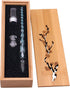 Vintage Handmade Glass Dip Pen Set, Elegant Crystal Signature Pen Gift (Light Blue)