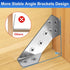50PCS 300 MAPVOLUT Corner Brackets For Wood with Screw, Premium Stainless Steel Metal Shelf Brackets Furniture Corner