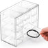 YOUEON 2 Pack Mini Desk Organizer, Clear Plastic Drawer Storage Box with 12 Removable Drawers for Crafts
