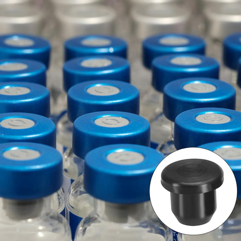 PATIKIL 20 Pack Silicone T-Hole Stoppers 9.3mm/0.37inch, Soft Flexible Waterproof Bottle Seal Plug, Black