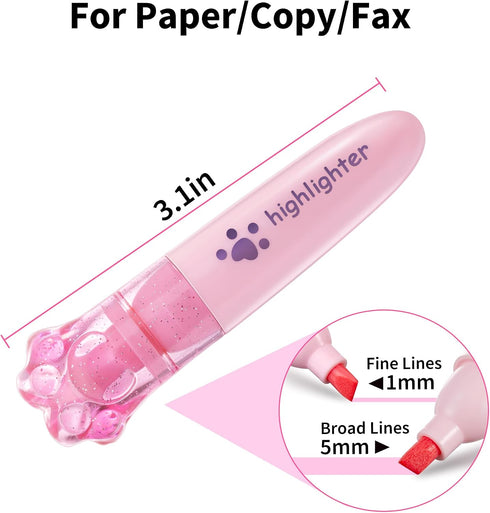 ACCloud 6 Highlighter Marker Pens Chisel Tip, Quick Dry, No Bleed, for Bible Study Notes Office Back to School Supplies