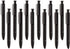 U Brands Midnight Monterey Ballpoint Pens, Set of 12, Black Soft Touch, Bold (1.0 mm) Point, Black Ink