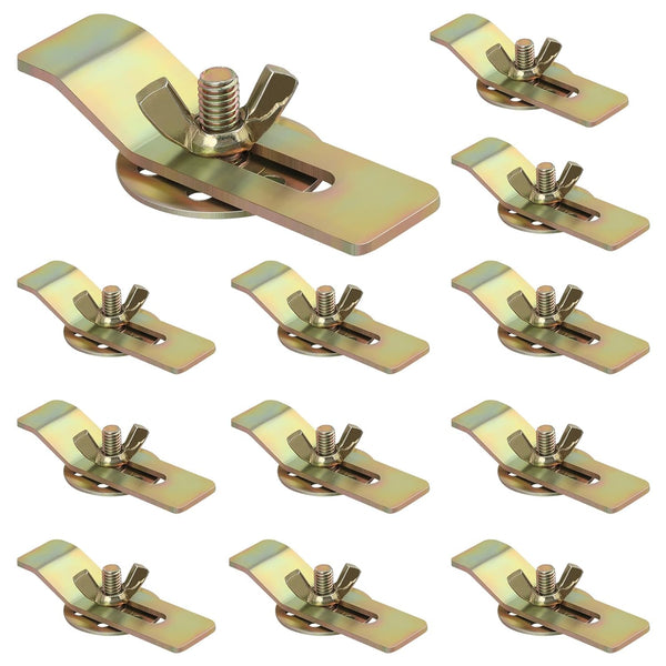 12Pcs Premium Undermount Sink Clips Kit for Bathroom, Kitchen, Heavy Duty Brackets for Granite Countertop