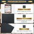 12 Pack 1 8.5" 11" 8.5" 11" View x Menu Holder Menu Covers | Black Leather Menu Sleeves Book Style for Restaurant