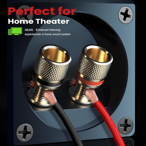 18 100 2 1FT Gauge Speaker Wire Feet - Conductor CCA Clear Audio Speaker Cable for Home Theater & Car Stereo