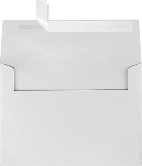LUXPaper A7 Invitation Envelopes for 5 x 7 Cards in 80 lb. Gray, Printable with Peel and Press Seal, 50 Pack