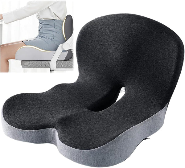 TOWGOU Orthopedic Cushion, Seat Cushion for Office Chair and Car, Ergonomic Memory Foam